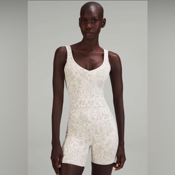 lululemon athletica Tops - Lululemon Align Tank Top Cheetah Camo Antique White Multi Size 8